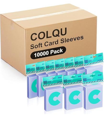 10000 card sleeves 10,000ct Case Soft for Standard Size Trading Cards – Columbia Sports Cards Fits inside topload card holders Protect cards while handling Exterior Dimensions 10000 Penny Sleeves Ultra Pro