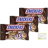 マ−スジヤパンリミテッド スニッカーズ モバイト ５個入り × 3袋セット + Regaloshopティッシュ チョコバー キャラメル ヌガー ピーナッツ