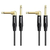 Amazon | Cable Matters 2本セット 編組ギターケーブル - 1.8m
