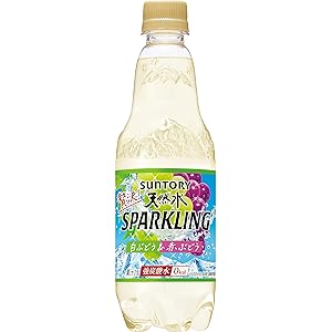 [炭酸水] サントリー 天然水 贅沢スパークリング 白ぶどう&赤ぶどう 500ml ×24本