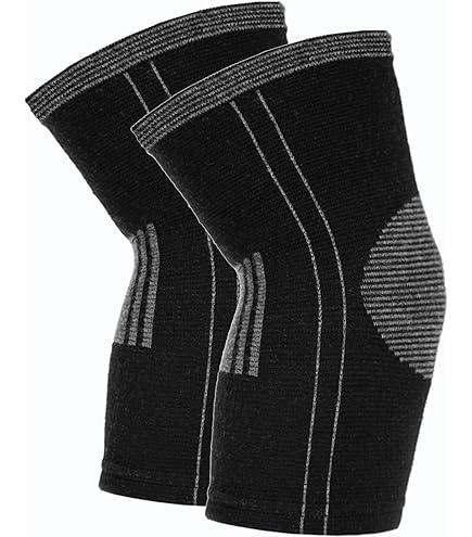 Amazon | 竹繊維膝圧縮スリーブ 膝サポート 関節痛&関節炎の痛みを緩和