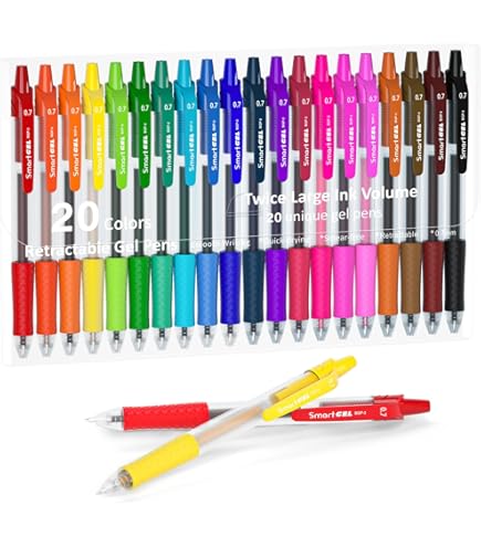 Amazon | Lineon ジェルボールペン ノック式 24色 0.7mm カラー