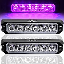 Amazon.co.jp: FXC 6-LED ストロボライト パープル 防水 緊急