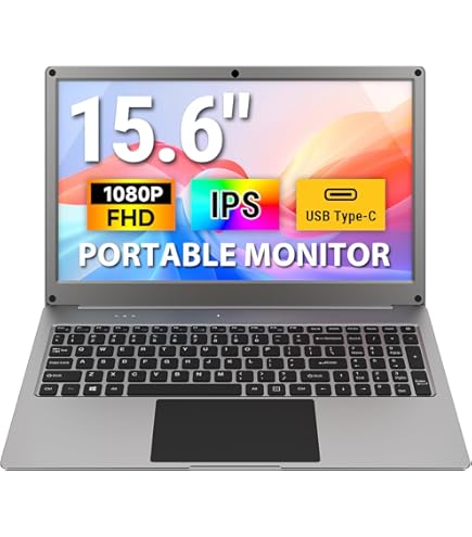 Amazon.co.jp: GrowCube ポータブルモニター キーボード付き 14インチ