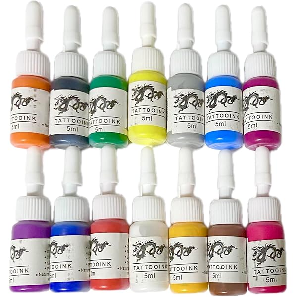 Amazon | タトゥーインク ソリッドインク 7/14色タトゥーインクセット