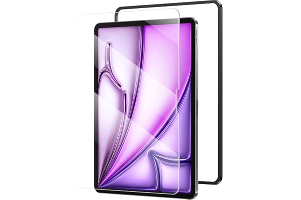 NIMASO ガラスフィルム iPad Air13 M4 2026用/ iPad Air 13インチ M3 2025用/M2 2024用 保護 フイルム 強化 ガラス 指紋防止 ガイド枠付き 衝撃吸収 アイパッド エアー13 NTB24C1159