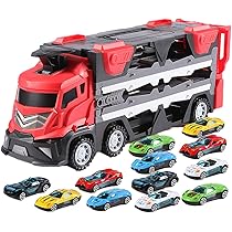 トラックとミニカーセット 23台 まとめ売り　景品　屋台　子供会　大量　赤黄緑 トラックとミニカーセット 23台 まとめ売り 景品 屋台 子供会