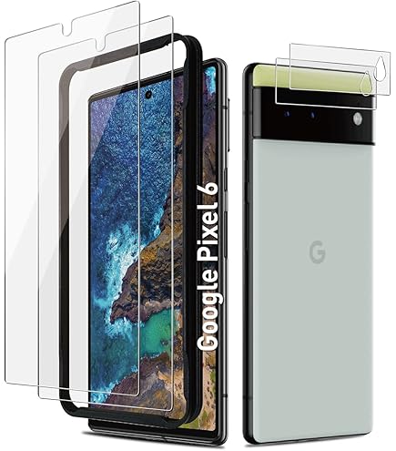 Amazon | Pixel 6a 強化ガラススクリーンプロテクター + カメラレンズ