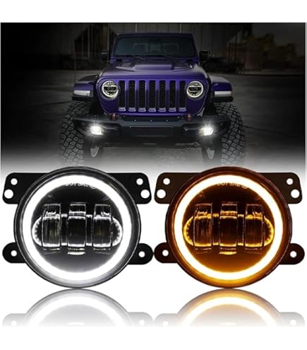 Amazon | Tugwuetlwu 4インチ ラウンド LED フォグライト ジープ 2018