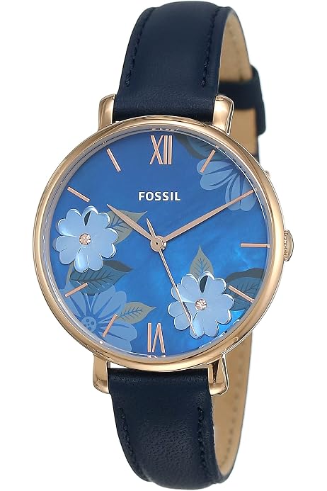 Watch analog Display and Leather Strap 