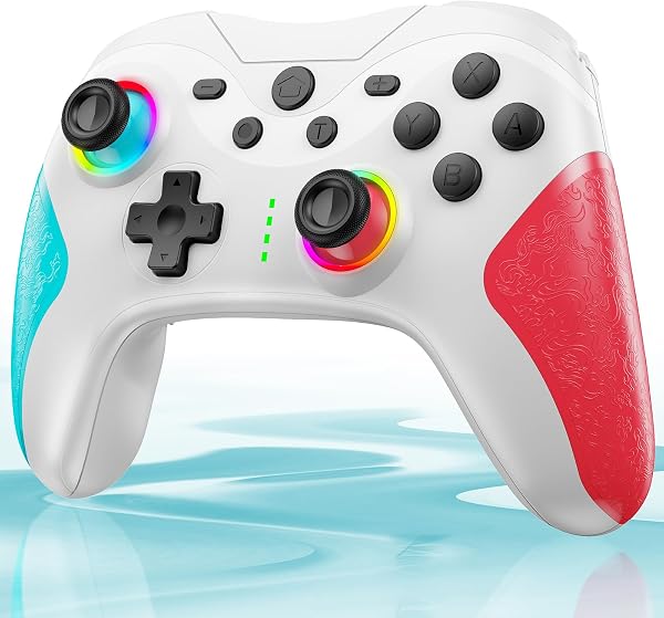 Switch コントローラー Switch2 TURBO連射機能 スイッチ コントローラー 20時間連続使用 1000mAh大容量 マクロ機能 背面ボタン付き 9色RGBライトBluetooth 無線接続 ジャイロセンサー搭載 4階段HD振動 スリープ解除 プロコン Switch/Lite/OLEDに対応 Android/IOS/PCにも対応 日本語取扱説明書付き - 1
