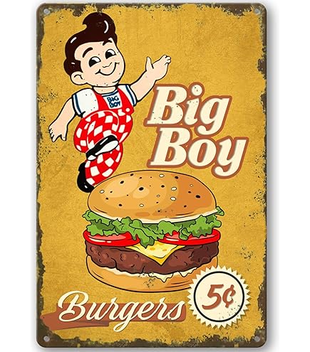 Amazon.co.jp: Swono Hot Burgers ブリキ看板 レトロなポスター