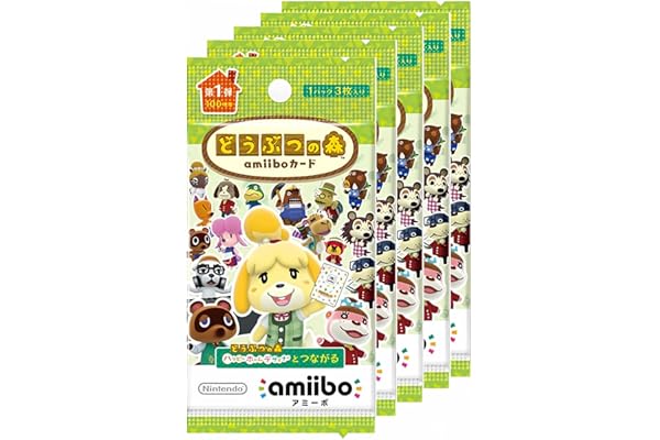 どうぶつの森amiiboカード 第1弾 (5パックセット)