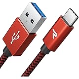 RAMPOW usb c ケーブル【1m/赤】typec ケーブル 急速充電 QuickCharge3.0対応 USB3.1 Gen1規格 iPhone15シリーズ充電ケーブル Sony Xperia/Samsung/Asus Zenfone/Fuj