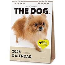 Amazon | THE DOG カレンダー 2026 卓上 [ポメラニアン] | カレンダー