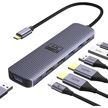 【新品未使用】拡張ドック　4K HDMI Amazon | 【2つHDMI＋DP＋VGA 4画面拡張】USB C ハブ ドッキング