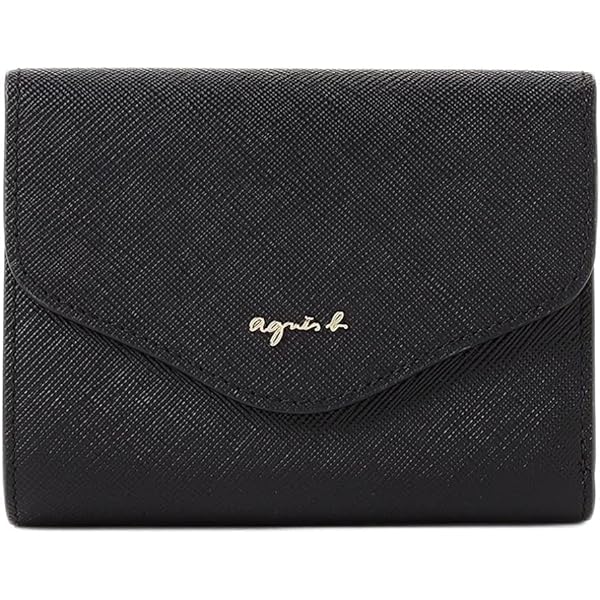 ベ*ィ様 アニエスベー　黒 三つ折り財布 Amazon | [名入れ可] アニエスベー agnes b. 財布 3つ折り財布 ミニ