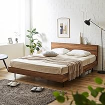 Amazon｜ネルコンシェルジュ アーヴィング 棚付きベッド すのこベッド