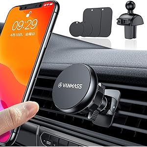 【2020年進化版】【業界独創6個磁石】VANMASS 車載ホルダー マグネット スマホホルダー 超強磁力 厚いケース対…