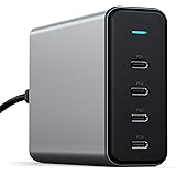 Satechi 165W GaN 充電器 USB C PD充電器 4ポート PSE技術基準適合 (MacBook Pro/Air M1 M2, iPad Pro M2, iPhone 15 Pro Max/15 Pro/15/15 Plus など対応
