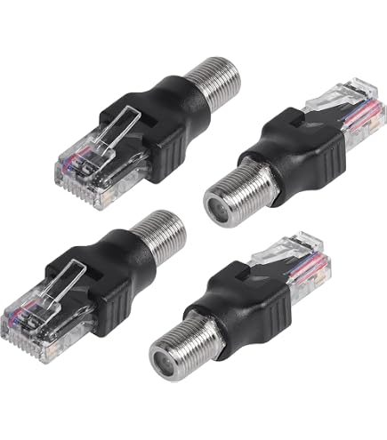 Amazon.co.jp: CERRXIAN 4個 BNCメス-RJ45オス同軸カートリッジカプラ
