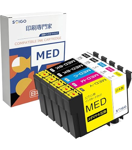 SCIGO MED-4CL エプソン互換インク4色6本セット
