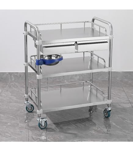 Amazon.co.jp: 医療用ワゴン 医療用トロリー キャスター付き ワゴン