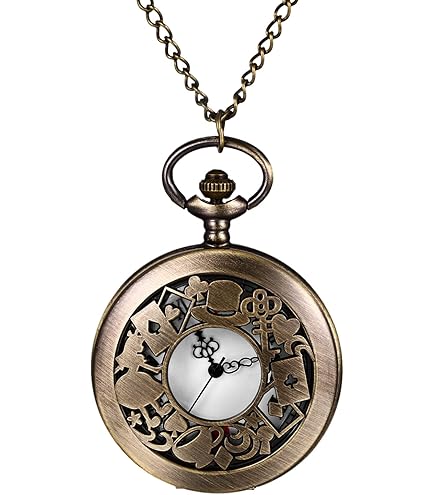 Amazon.co.jp: 不思議の国のアリス チェシャ猫 懐中時計