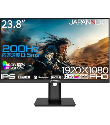 JAPANNEXT 23.8型 /フルHD(1920×1080) /200Hz Amazon.co.jp: JAPANNEXT 23.8インチ ゲーミングモニター 200Hz