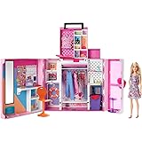 マテル(MATTEL) バービー(Barbie) ドリームクローゼット パーティーもおしごともたのしめる こものがいっぱいの2かいだてのおへや 【着せ替え人形・ハウス 】【ドール、アクセサリー付き】 【3才~】【プレゼント】 HGX57