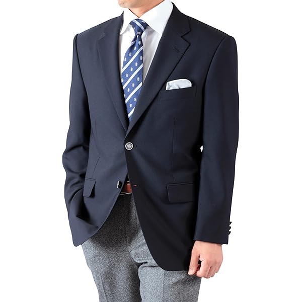 Amazon | [スーツジャパン] 紺ブレザー メンズ テーラードジャケット