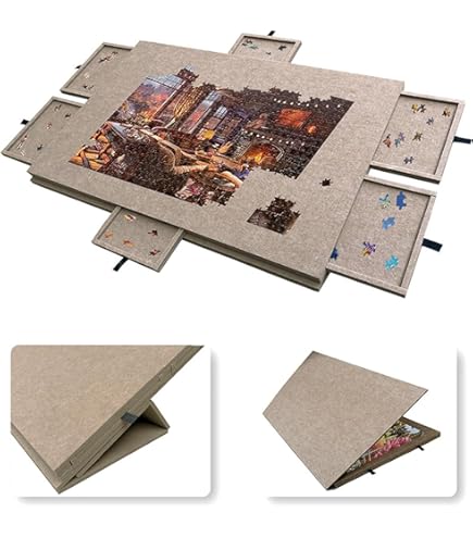 Amazon | TEAKMAMA 2000ピース 木製ジグソーパズルボード 引き出し4個