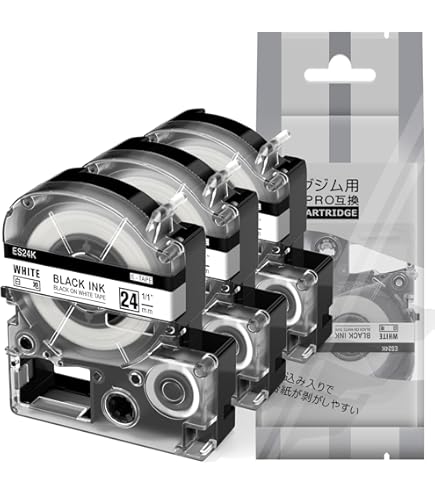 Amazon | テプラ 24mm 透明 互換 キングジム テプラプロ ST24K テープ