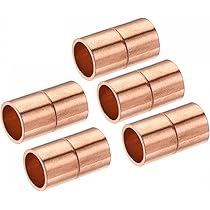 Amazon.co.jp: uxcell 銅パイプカップリング 6.35mm ストレート接続