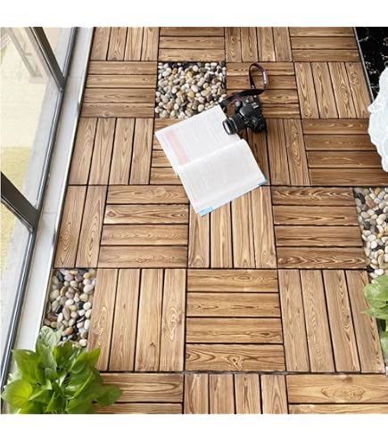 Amazon | カインズ(CAINZ) アカシア ジョイントデッキ 9枚入 縦30cm 横 