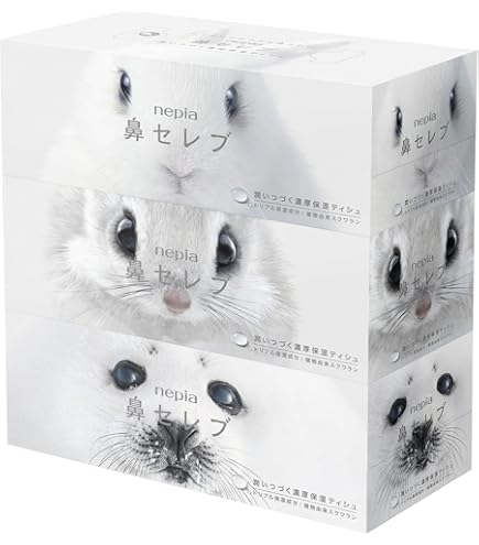 Amazon.co.jp: ネピア アンパンマン 鼻セレブ ティシュ 360枚(180組)×3