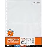 コクヨ ポケットファイル替紙 2ポケット A4 10枚入 ラ-A32N