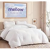 Mellow Marshmellow Mellow King/Cal King Duvet Cover - Extra Fluffy and Super Quilted Down Alternative Insert, Temperature Bal