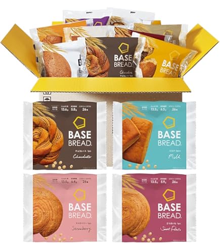Amazon | 【腹持ち・ボリューム◎】ベースブレッド 6種 6袋 パン