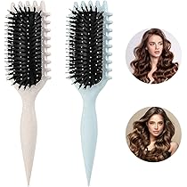 Amazon | Syntelusa カーリーヘアブラシ カールコーム 2個セット