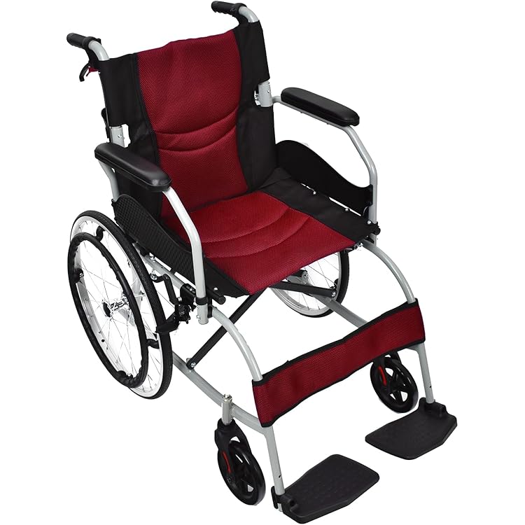 車椅子 折畳み 自走式ノーパンクタイヤ 外出用 介護 福祉用具 ブラック+レッド Amazon.co.jp: 【ブラック+レッド】OSJ 車椅子 折畳み 自走式 自立