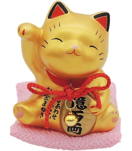 Amazon.co.jp: 風水で開運 陶器の置物 金運 MONEY来 ねこ貯金箱 招き猫