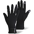 Womens Winter Touch Screen Gloves - Warm & Lightweight Touchscreen Glove Liners for Texting, Driving & Social Media Browsing 