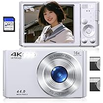 コンパクトデジタルカメラ4個セット　バッテリーがないため動作未確認品 Amazon.co.jp: デジタルカメラ 4K FHD 4400万画素 コンパクトカメラ 16