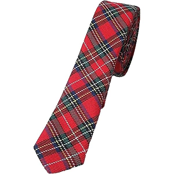 Amazon | パンク ロック系ネクタイ：タータンチェック ナロータイ