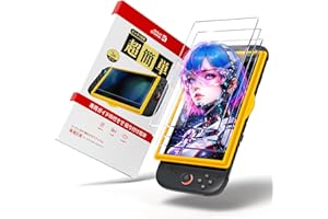 JSAUX Switch 2 / スイッチ2 用 保護フィルム【3枚セット+簡単ガイド枠付き】ガラスフィルム | 高透過率・全画面保護・9H硬度・気泡ゼロ・指紋防止・タッチ感度・飛散防止・ドック対応