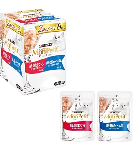 Amazon.co.jp: モンプチ プチリュクスパウチ 厳選まぐろ 8袋入