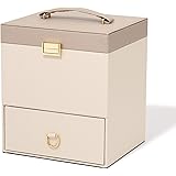 Amazon Co Jp Francfranc フラビア コスメボックス アイボリー 収納 大容量 ミラー付き メイクボックス コスメ 持ち運び ビューティー