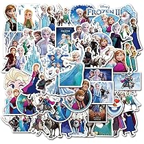Amazon.co.jp: 50枚 エルサステッカーセット アナと雪の女王エルサ防水 