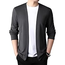 Amazon | [VICALLED] カーディガン メンズ 春夏 ボタンレス 羽織り